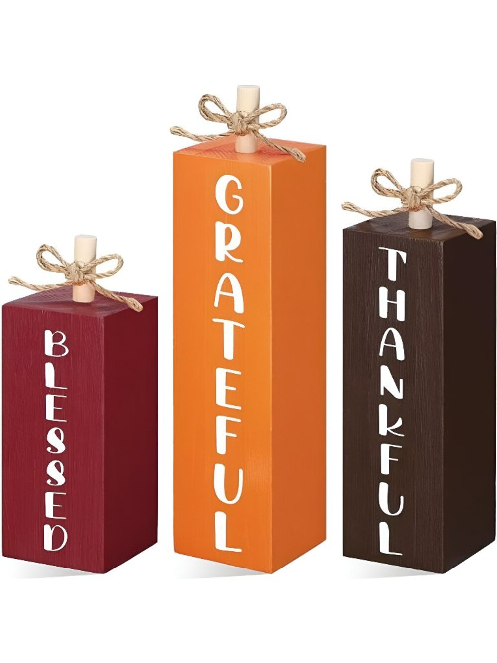 3 Pcs Fall Tiered Tray Decor Thanksgiving Pumpkin Decor Fall Wooden Sign Rustic